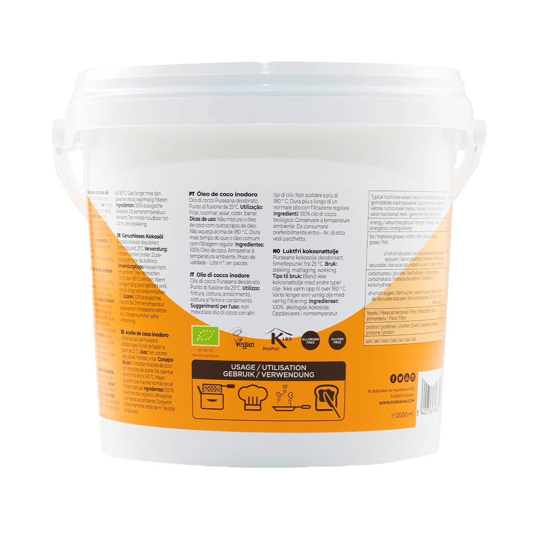 Coconut oil deodorized 2000 ml BIO