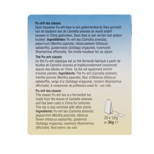 Pu-erh tea 20 tea bags