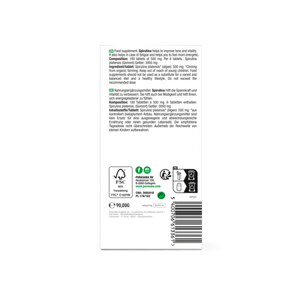 Spirulina 500 mg 180 tabl BIO