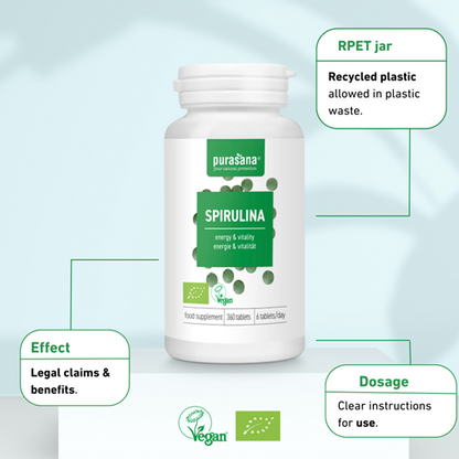 Spirulina 500 mg 180 tabl BIO
