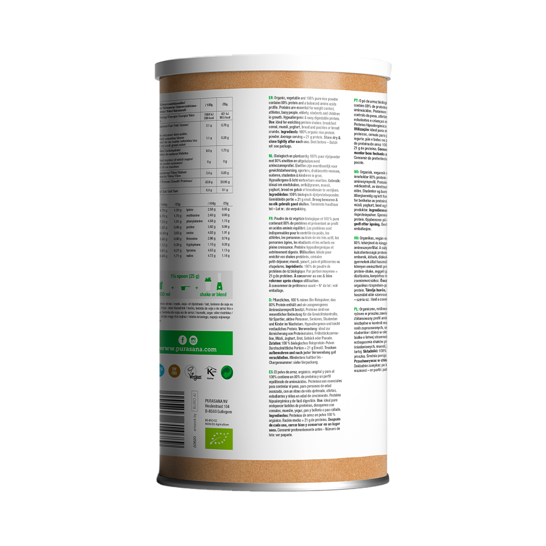 Vegan protein 80% rice natural 400 g BIO