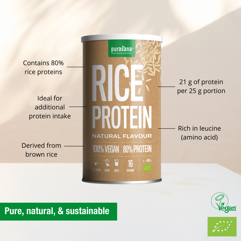 Vegan protein 80% rice natural 400 g BIO
