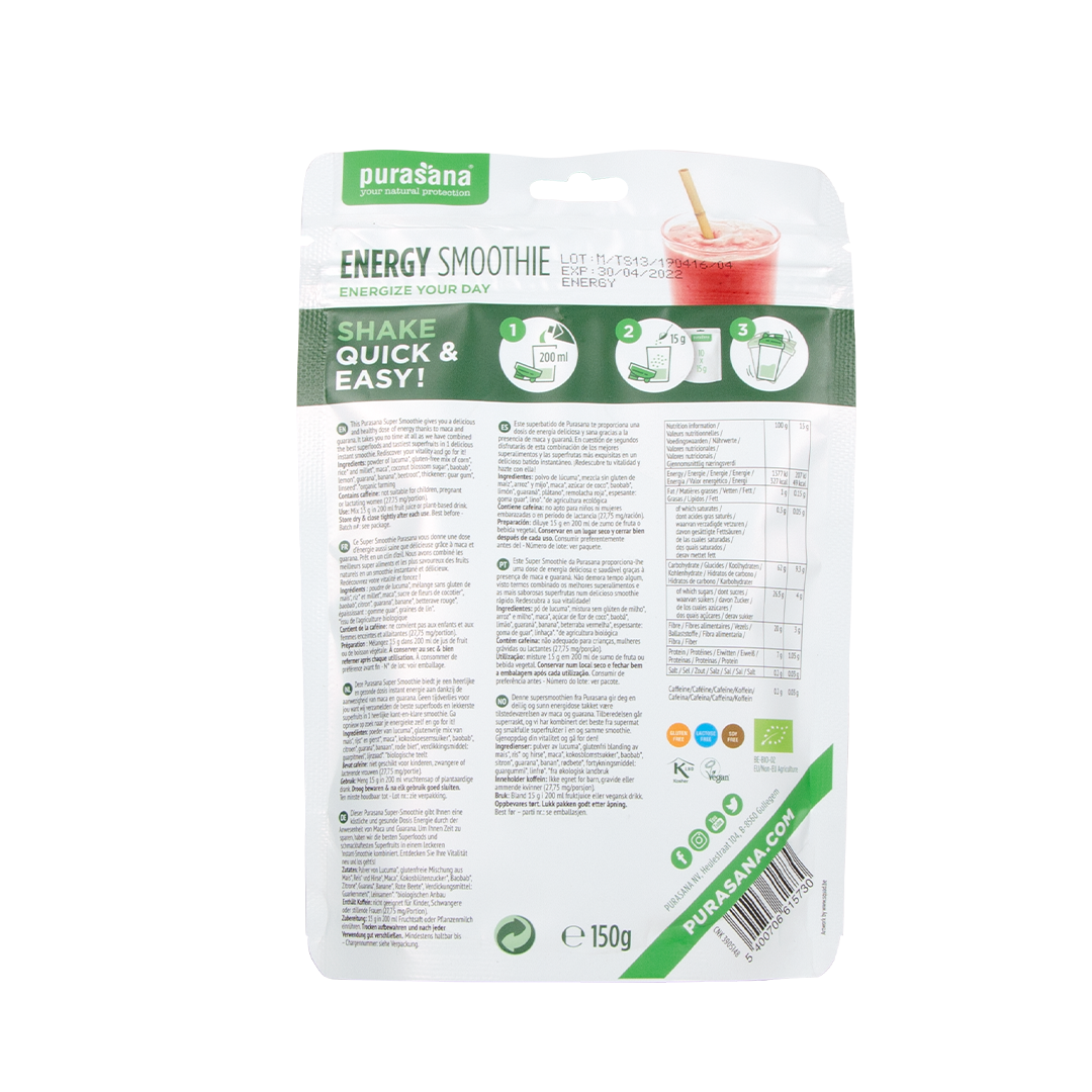 Energy smoothie shake 150 g BIO