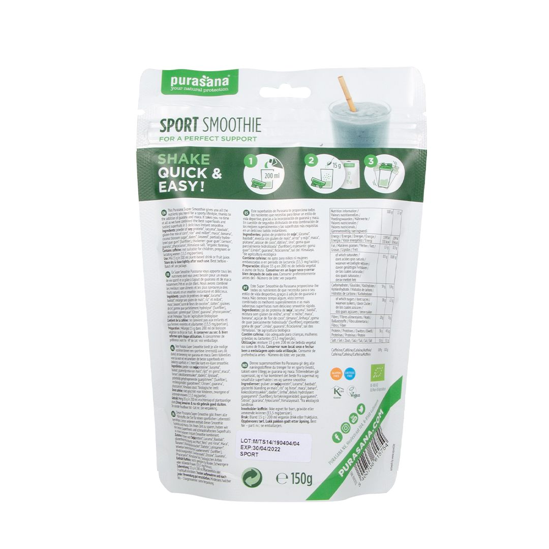 Sport smoothie shake 150 g BIO