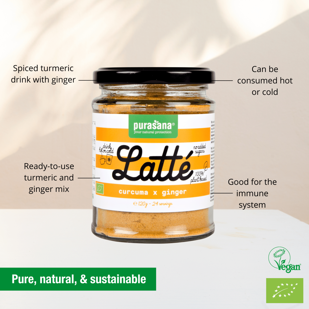 Latté Turmeric (31%) Ginger (6%) 120 g BIO