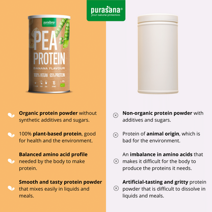 Vegan protein 65% pea banana 400 g BIO