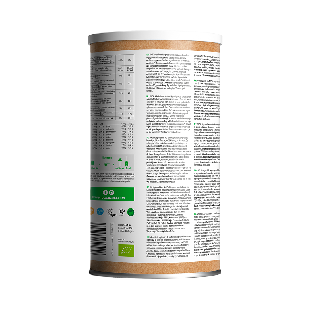 Vegan protein 75% soy cacao 400 g BIO