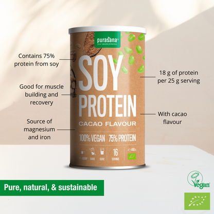 Vegan protein 75% soy cacao 400 g BIO