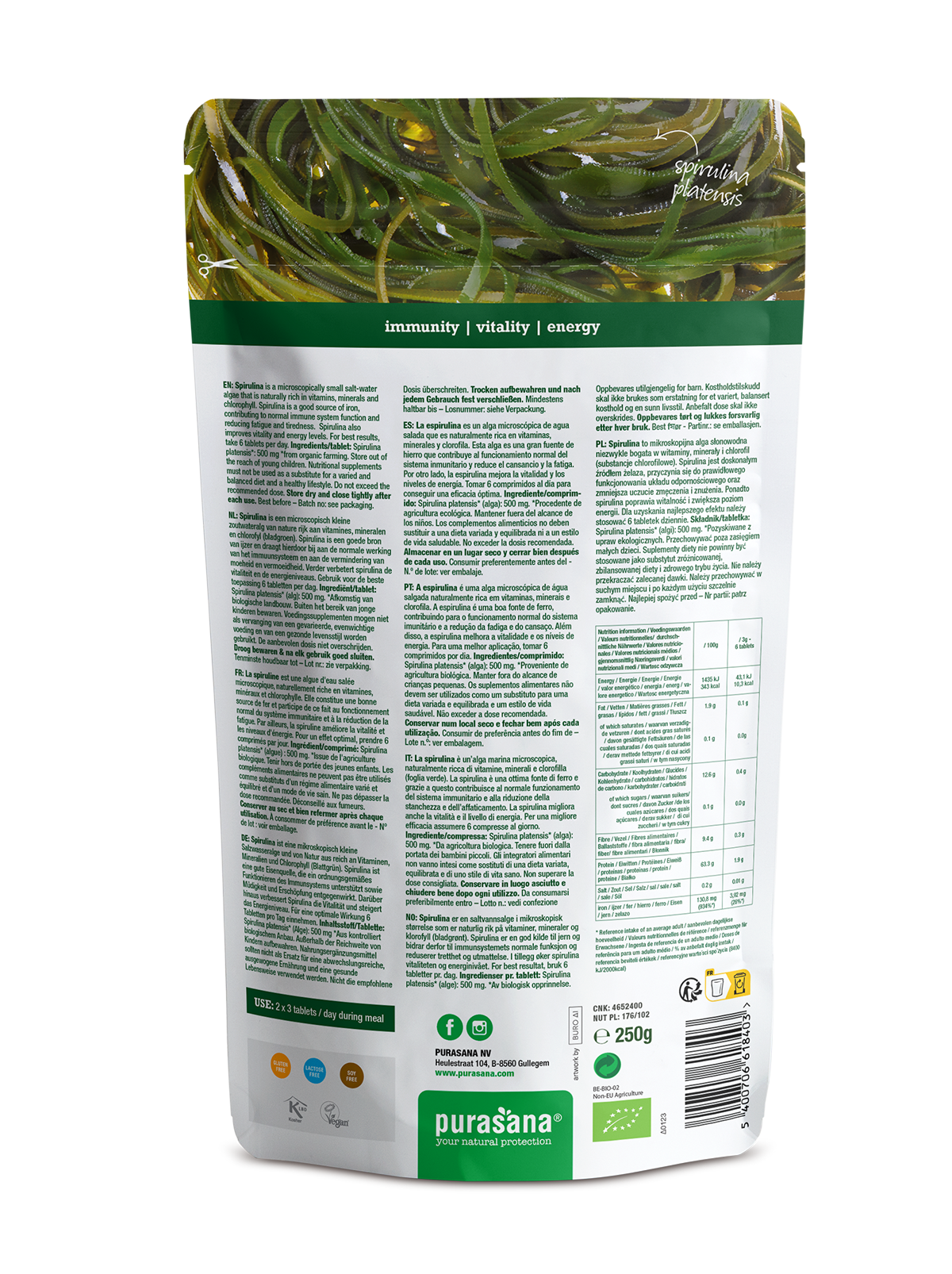 Spirulina 500 mg 500 tabl BIO