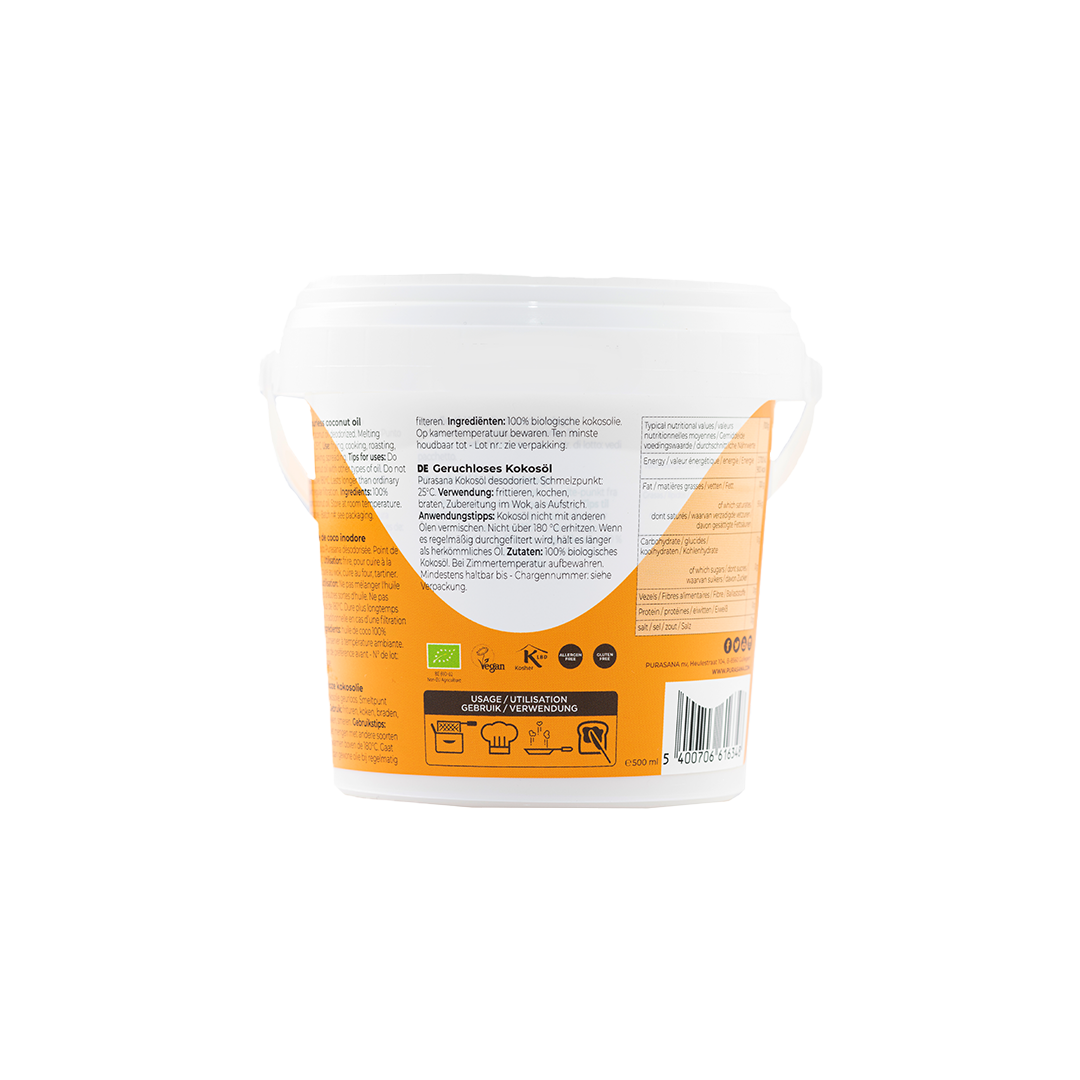 Coconut oil deodorized 500 ml BIO