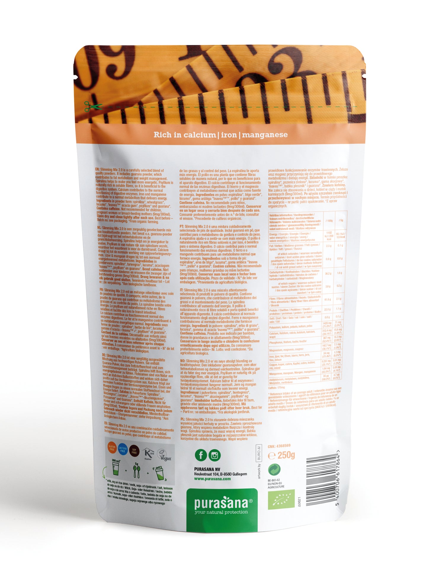 Purasana Slimming Mix 2.0 250 g BIO