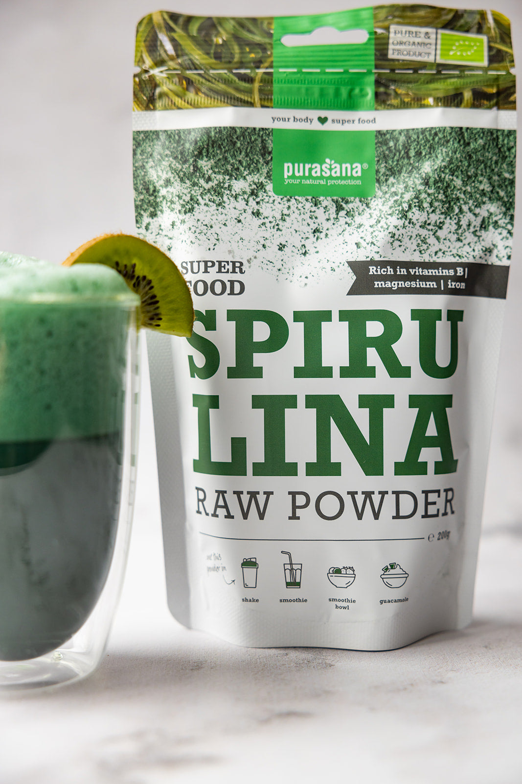 Purasana Spirulina powder 200 g BIO